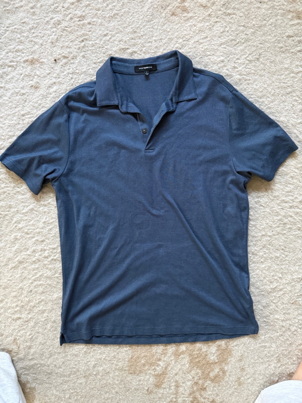 Reformed Navy Polo with Spread Collar